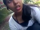 College girl Aruna outdoor boob show for her lover with audio