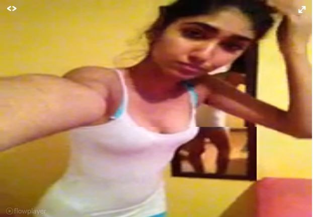 Mumbai College girl taking a selfie video of her hot body