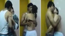 College Indian Lovers Hot Kiss Smooching