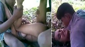 Owners Indian Girl Garden Threesome With Desi Servants