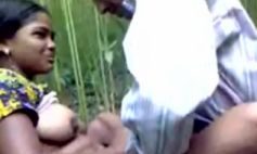 Desi farmer enjoy hardcore fucking with girl in forest