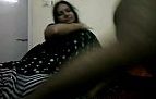 Tamil bhabhi in black saree give her devar sloppy blowjob